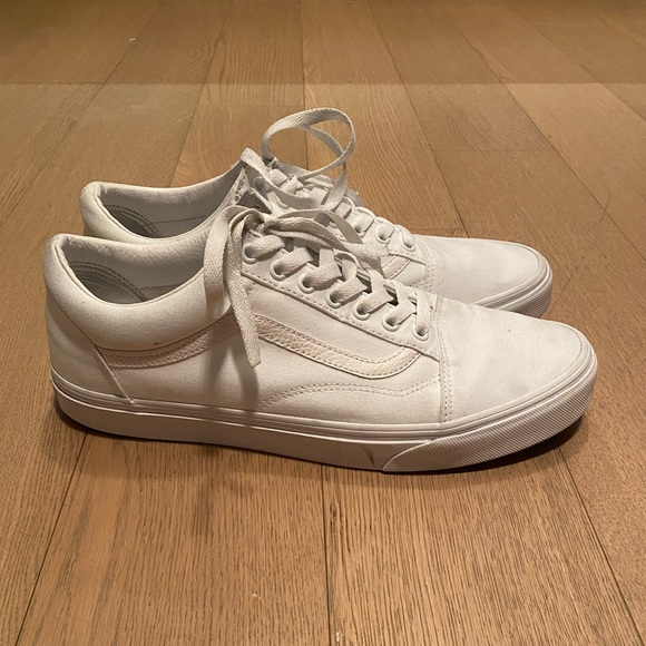 Canvas Old Skool Men’s True White Vans Size 11 - Picture 1 of 7